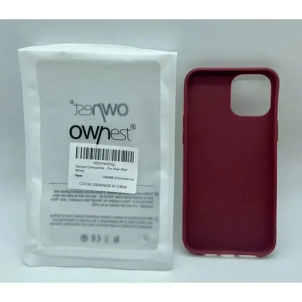 Soft Liquid‎ Silicone Case Compatible With iPhone 12 Pro Max Heart Pattern Red